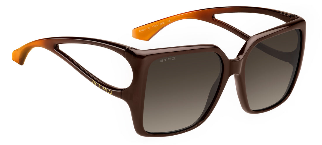 Occhiali da sole etro 0142/s 12j ha marron square femenino taglia 58mm - Vista dettagliata