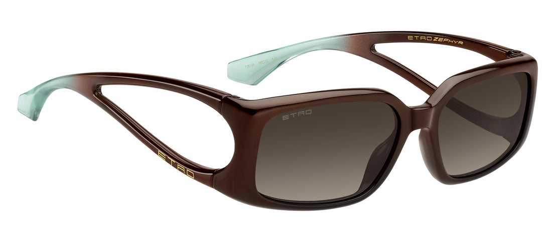 Occhiali da sole etrozephyr 7j5 ha marron rectangular femenino taglia 56mm - Vista dettagliata