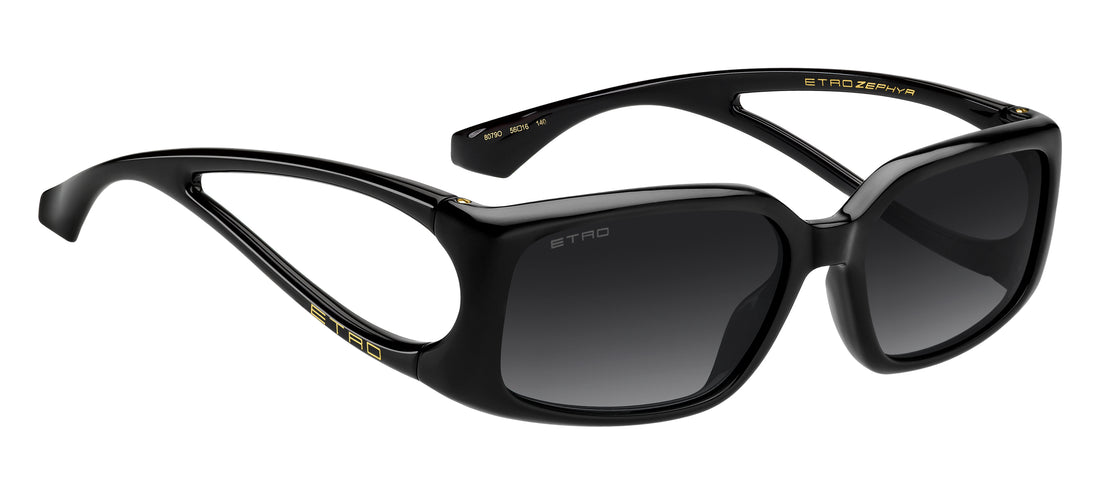 Occhiali da sole etrozephyr 807 9o negro rectangular femenino taglia 56mm - Vista dettagliata