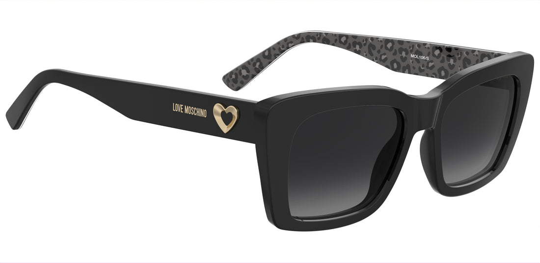 Zonnebrillen moschino love mol106/s 807 9o negro rectangular femenino maat 52mm - Detailaanzicht