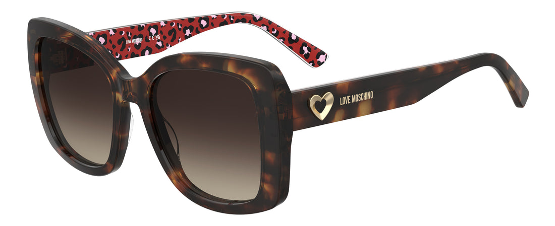 Zonnebrillen moschino love mol107/s 086 ha havana square femenino maat 54mm - Hoofdaanzicht