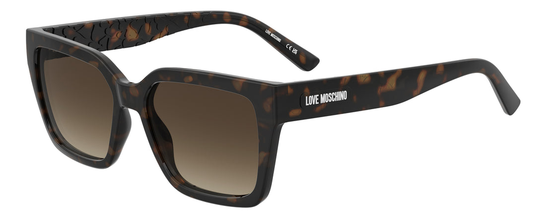 Zonnebrillen moschino love mol110/s 086 ha havana rectangular femenino maat 55mm - Hoofdaanzicht