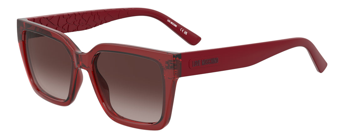 Zonnebrillen moschino love mol110/s c9a ha rojo rectangular femenino maat 55mm - Hoofdaanzicht