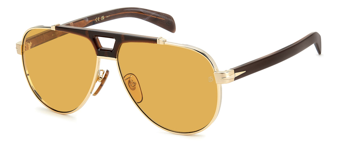 Solbriller david beckham db 7169/s 01q ho dorado pilot masculino størrelse 62mm - Hovedvisning