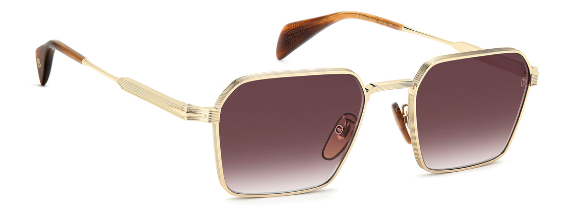 Solbriller david beckham db 1245/s t5u so dorado rectangular masculino størrelse 53mm - Detaljeret visning