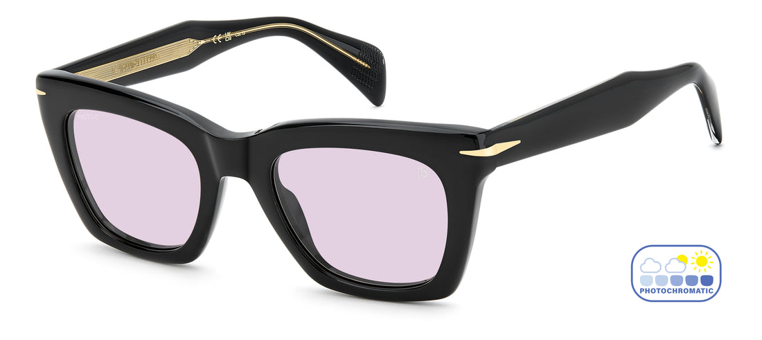 Solbriller david beckham db 99/miami 807 ke negro rectangular masculino størrelse 51mm - Hovedvisning