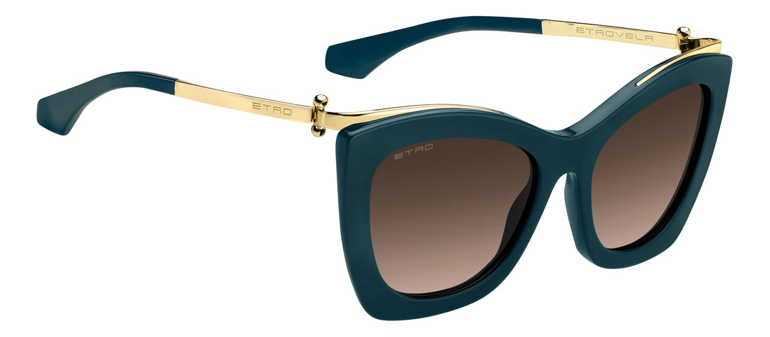 Solbriller etrovela zi9 ha verde rectangular femenino størrelse 56mm - Detaljeret visning