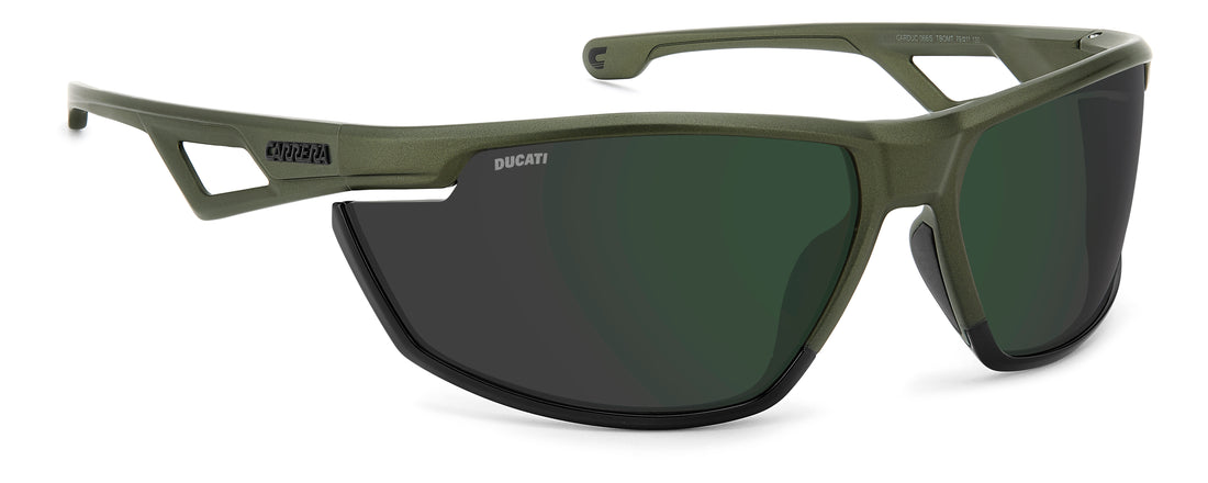 Solbriller carrera ducati carduc 068/s tbo mt verde rectangular masculino størrelse 79mm - Detaljeret visning