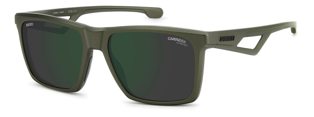 Solbriller carrera ducati carduc 069/s tbo mt verde rectangular masculino størrelse 57mm - Hovedvisning