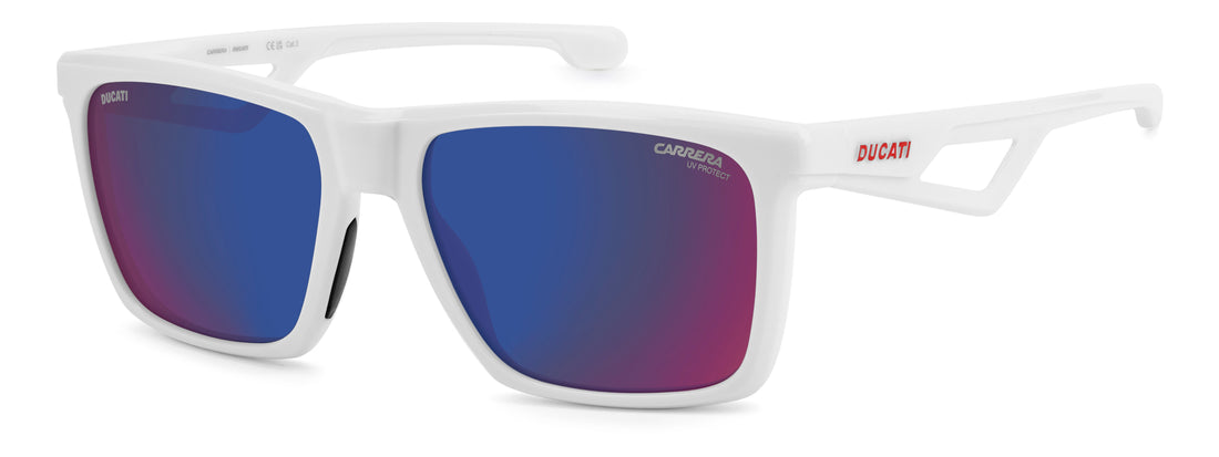 Solbriller carrera ducati carduc 069/s vk6 z0 blanco rectangular masculino størrelse 57mm - Hovedvisning