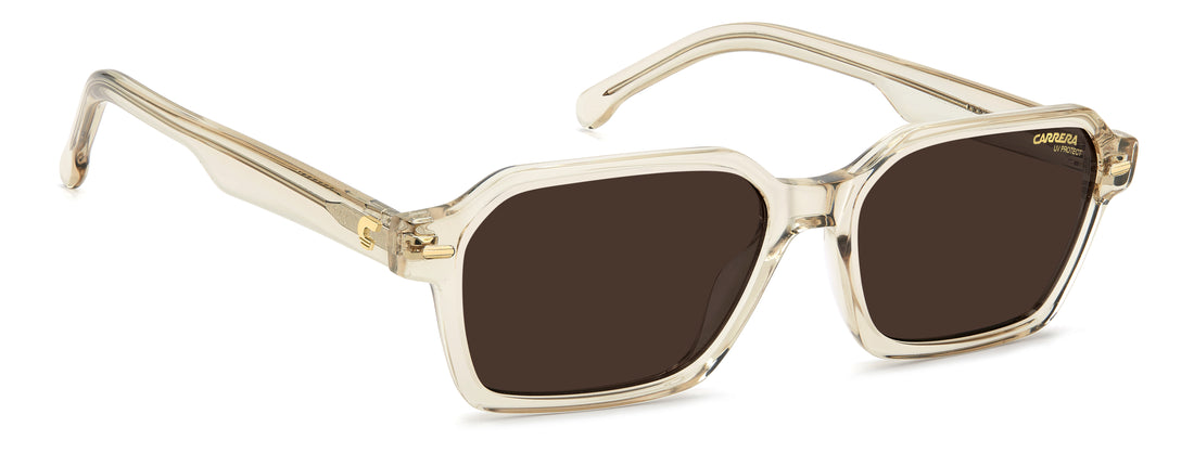 Solbriller carrera 3114/s 10a 70 beige rectangular femenino størrelse 54mm - Detaljeret visning