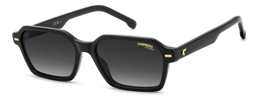 Solbriller carrera 3114/s 807 9o negro rectangular femenino størrelse 54mm - Hovedvisning
