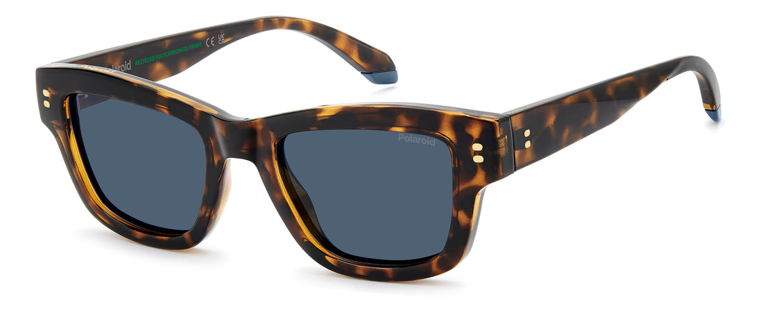 Zonnebrillen polaroid pld 6256/s/x 086 c3 havana rectangular femenino maat 49mm - Hoofdaanzicht