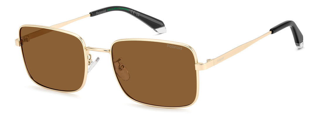 Solbriller polaroid pld 4213/g/s/x aoz sp dorado square masculino størrelse 57mm - Hovedvisning
