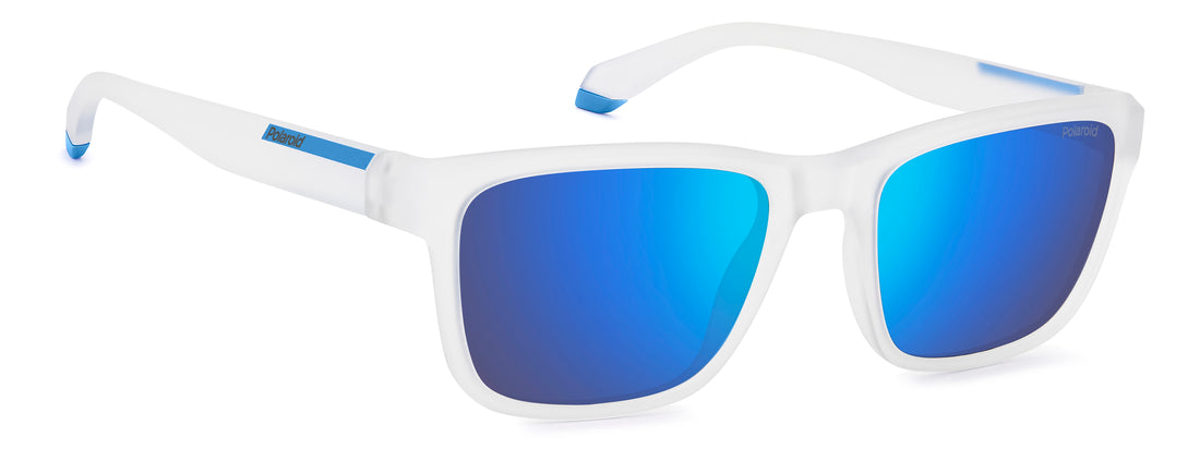 Óculos de sol polaroid pld 2174/s 2m4 5x transparente rectangular masculino tamanho 54mm - Vista de detalhe