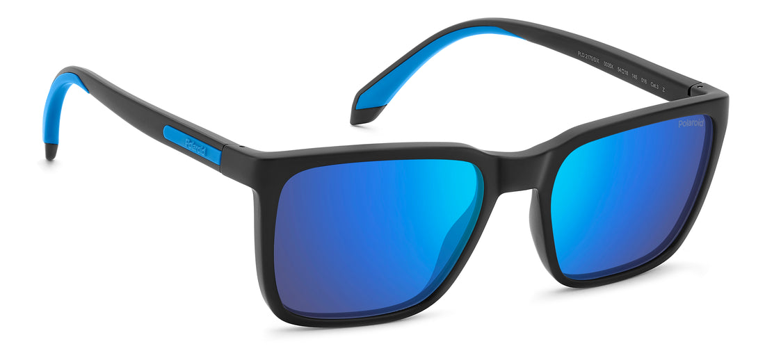 Óculos de sol polaroid pld 2175/s/x 003 5x negro square masculino tamanho 54mm - Vista de detalhe