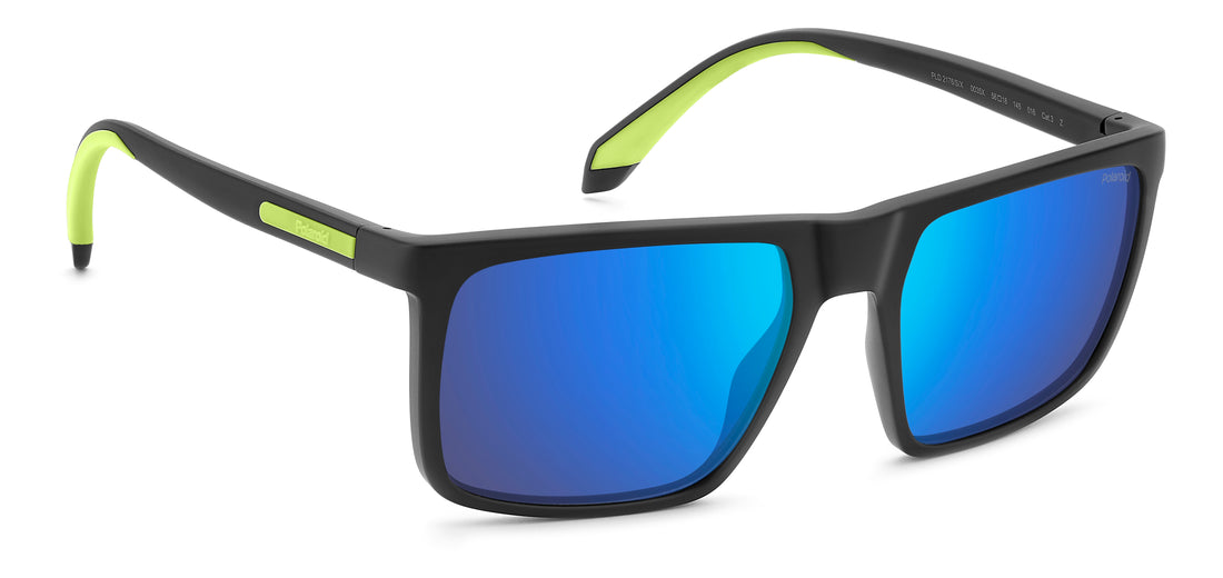 Óculos de sol polaroid pld 2176/s/x 003 5x negro square masculino tamanho 56mm - Vista de detalhe
