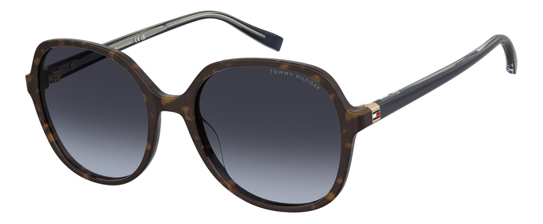 Zonnebrillen tommy hilfiger th 2394/s 086 08 havana square femenino maat 55mm - Hoofdaanzicht