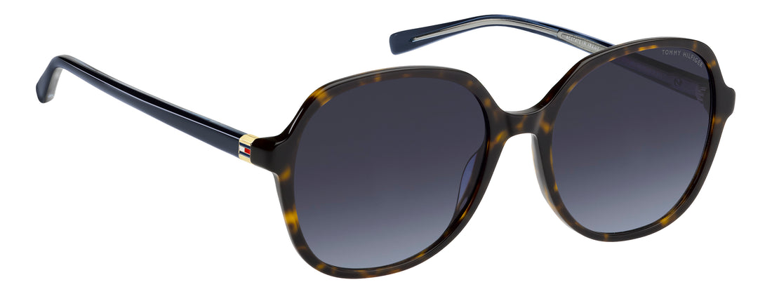 Zonnebrillen tommy hilfiger th 2394/s 086 08 havana square femenino maat 55mm - Detailaanzicht