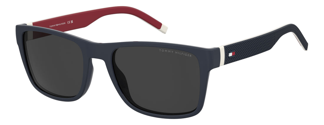 Zonnebrillen tommy hilfiger th 2375/s pjp ir azul rectangular masculino maat 56mm - Hoofdaanzicht