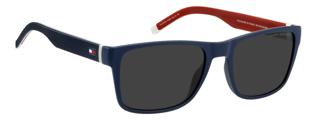 Zonnebrillen tommy hilfiger th 2375/s pjp ir azul rectangular masculino maat 56mm - Detailaanzicht
