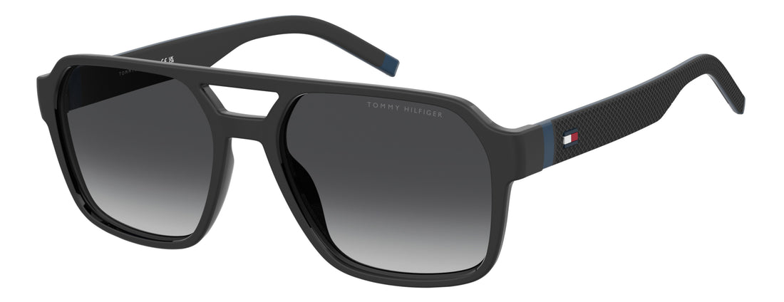 Zonnebrillen tommy hilfiger th 2376/s 807 9o negro rectangular masculino maat 57mm - Hoofdaanzicht
