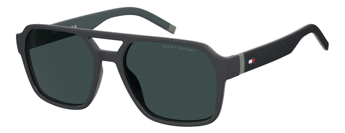 Zonnebrillen tommy hilfiger th 2376/s kb7 ku gris rectangular masculino maat 57mm - Hoofdaanzicht