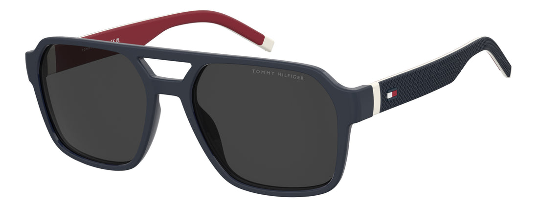 Zonnebrillen tommy hilfiger th 2376/s pjp ir azul rectangular masculino maat 57mm - Hoofdaanzicht