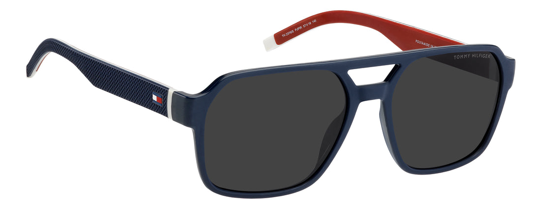 Zonnebrillen tommy hilfiger th 2376/s pjp ir azul rectangular masculino maat 57mm - Detailaanzicht