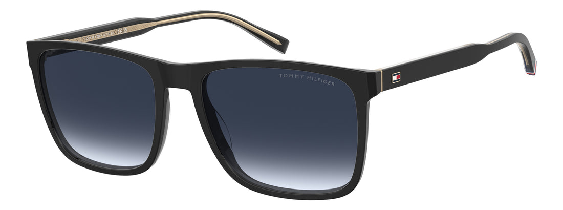 Zonnebrillen tommy hilfiger th 2390/s 807 08 negro rectangular masculino maat 58mm - Hoofdaanzicht