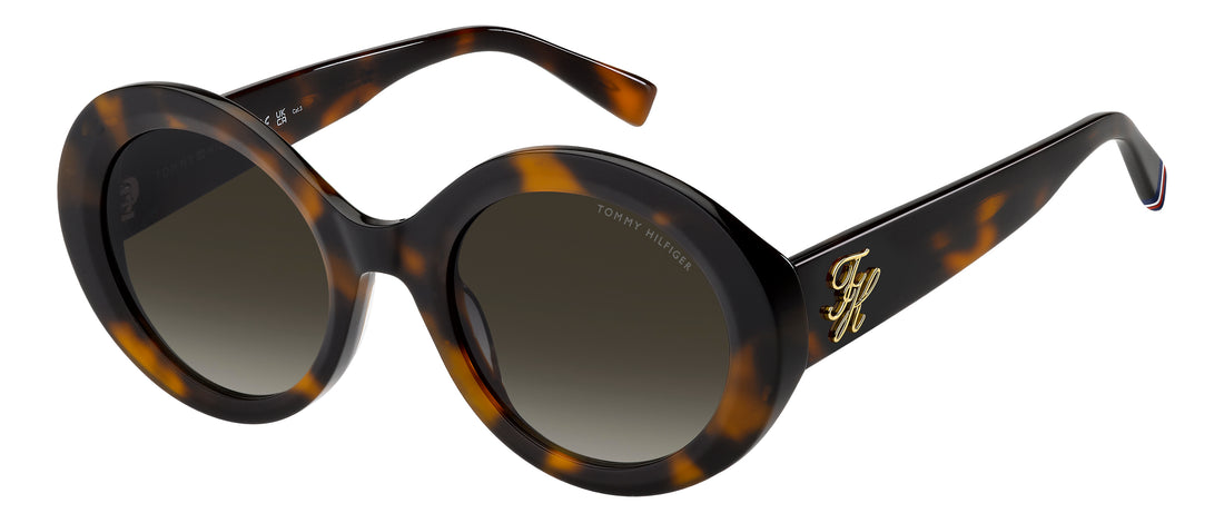 Zonnebrillen tommy hilfiger th 2403/s 05l bc havana round femenino maat 52mm - Hoofdaanzicht