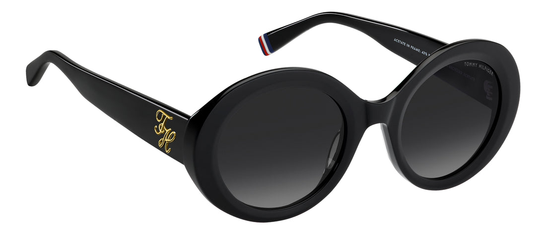 Zonnebrillen tommy hilfiger th 2403/s 807 9o negro round femenino maat 52mm - Detailaanzicht
