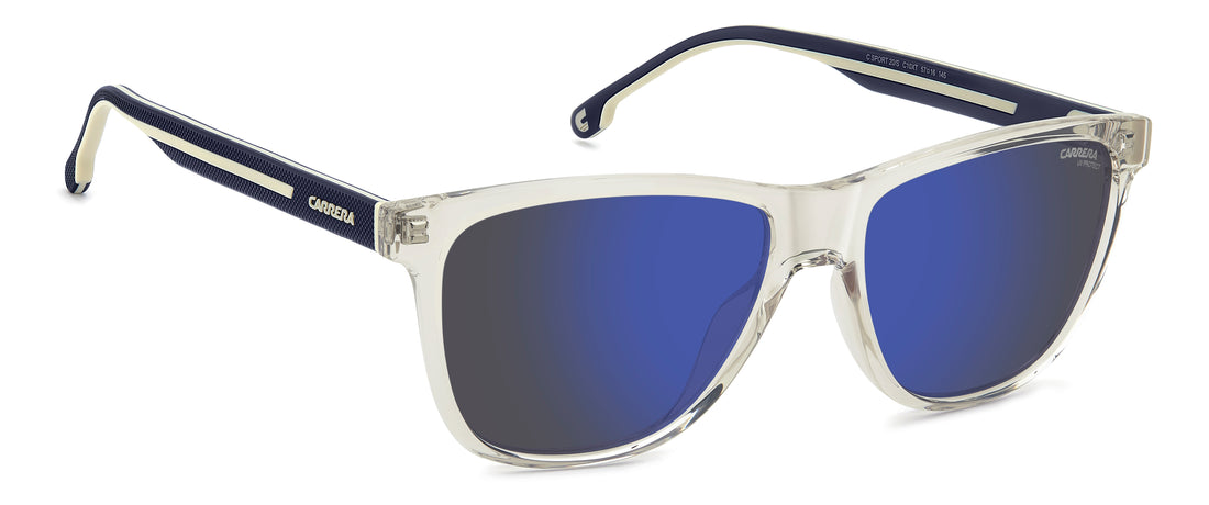 Solbriller carrera c sport 20/s c10 xt beige rectangular masculino størrelse 57mm - Detaljeret visning