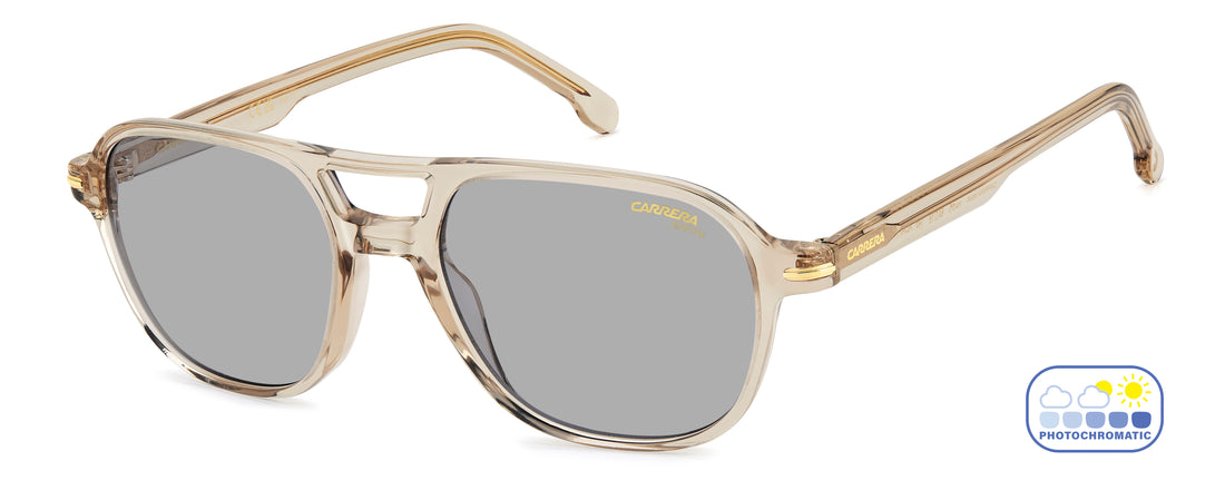Solbriller carrera 392/s 10a 7o beige rectangular masculino størrelse 54mm - Hovedvisning
