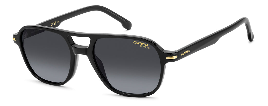 Solbriller carrera 392/s 807 9o negro rectangular masculino størrelse 54mm - Hovedvisning