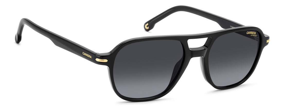 Solbriller carrera 392/s 807 9o negro rectangular masculino størrelse 54mm - Detaljeret visning