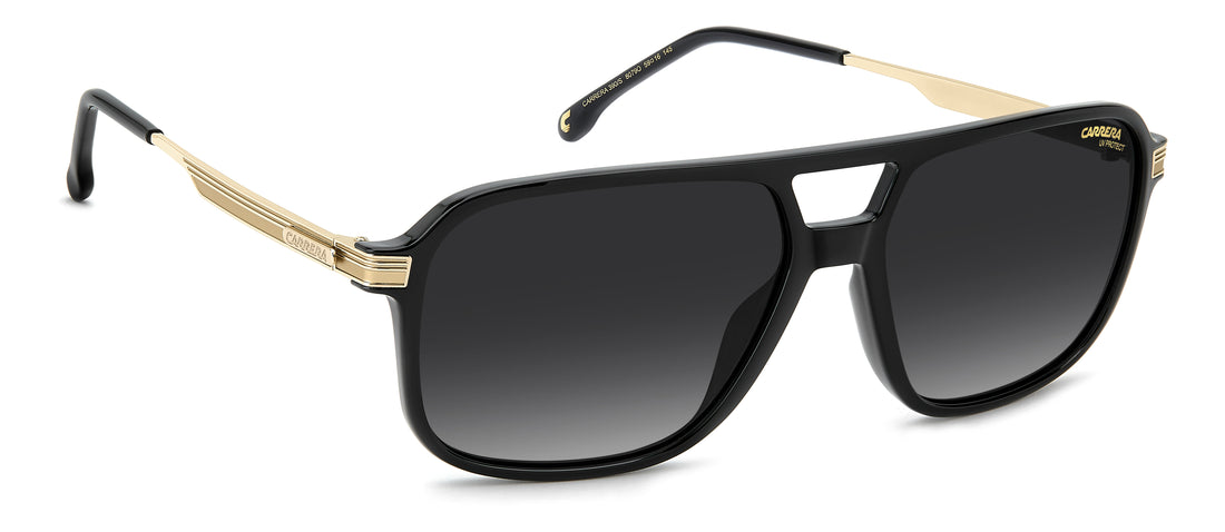 Solbriller carrera 390/s 807 9o negro rectangular masculino størrelse 59mm - Detaljeret visning