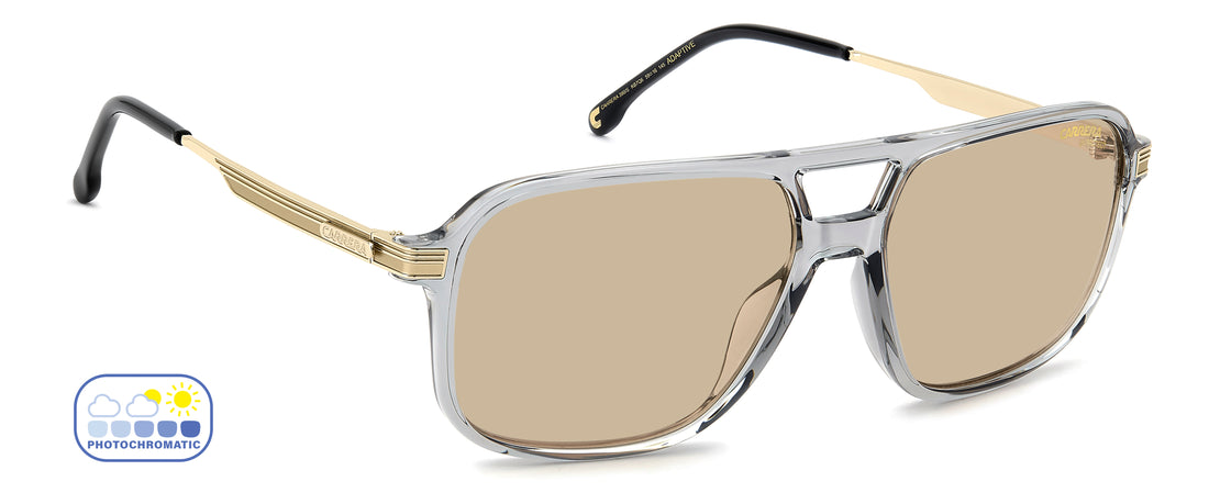 Solbriller carrera 390/s kb7 q6 gris rectangular masculino størrelse 59mm - Detaljeret visning