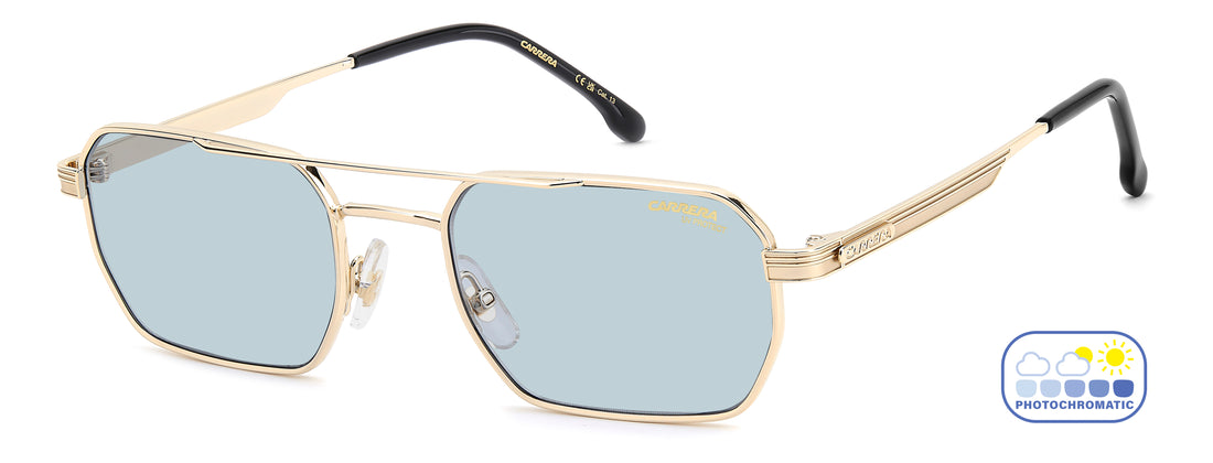 Solbriller carrera 389/s j5g sd dorado rectangular masculino størrelse 54mm - Hovedvisning