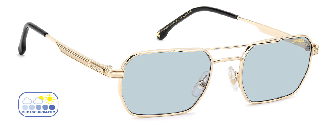 Solbriller carrera 389/s j5g sd dorado rectangular masculino størrelse 54mm - Detaljeret visning
