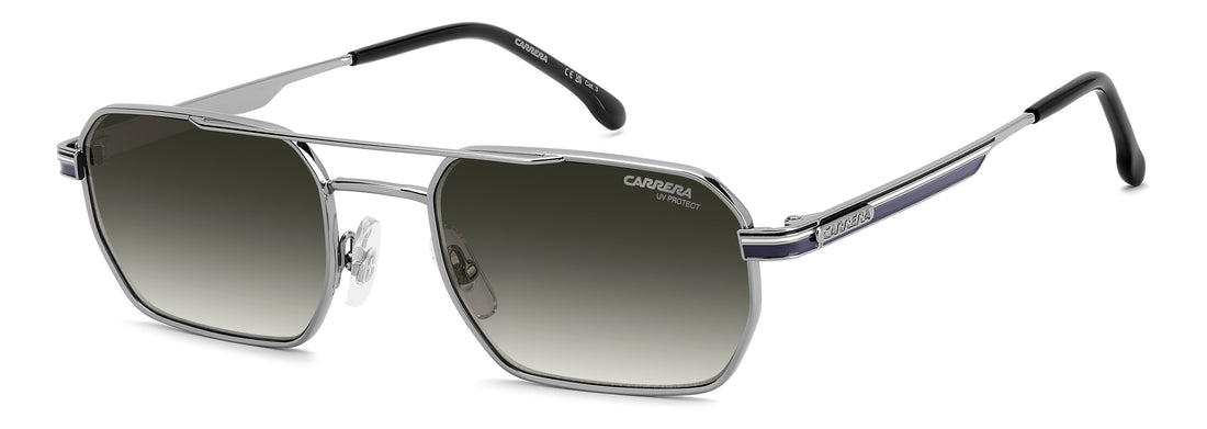 Solbriller carrera 389/s v84 9k plateado rectangular masculino størrelse 54mm - Hovedvisning
