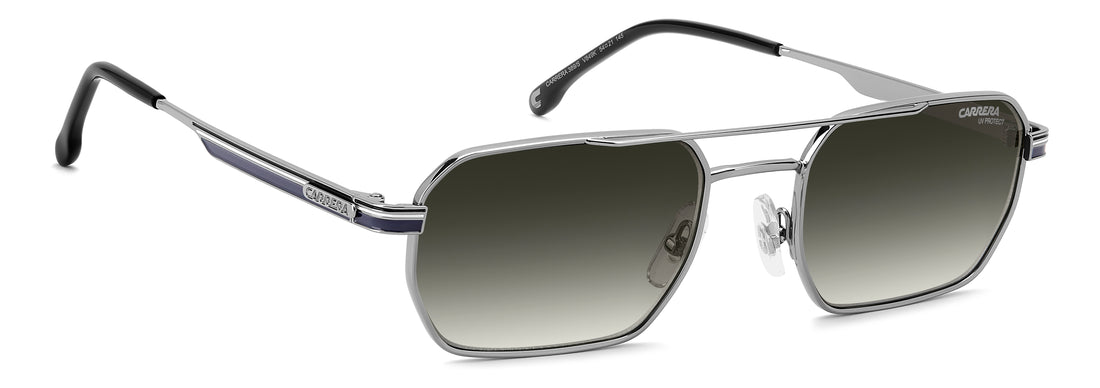 Solbriller carrera 389/s v84 9k plateado rectangular masculino størrelse 54mm - Detaljeret visning