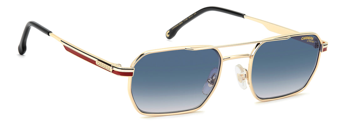 Solbriller carrera 389/s y11 08 dorado rectangular masculino størrelse 54mm - Detaljeret visning
