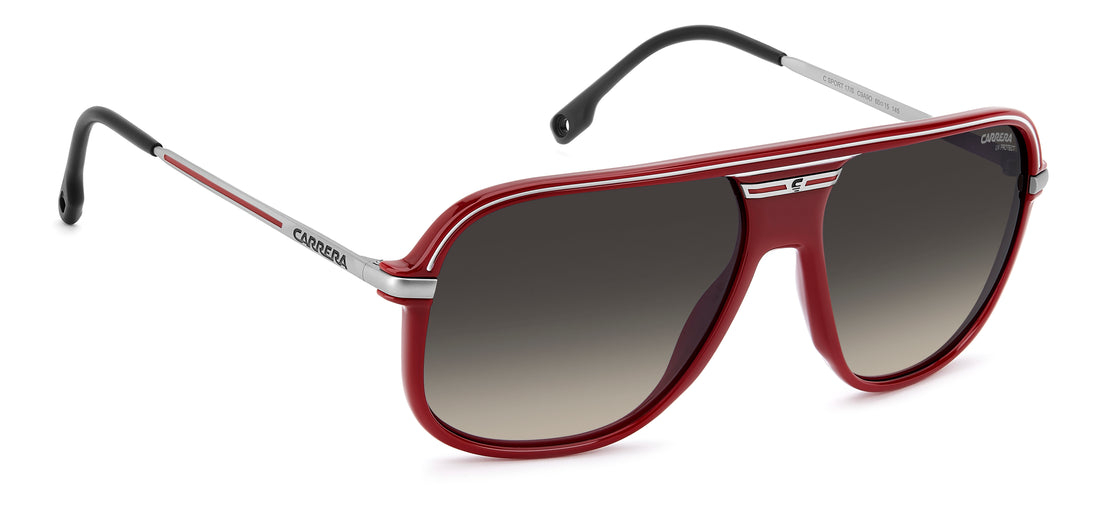 Solbriller carrera c sport 17/s c9a 9o rojo rectangular masculino størrelse 60mm - Detaljeret visning