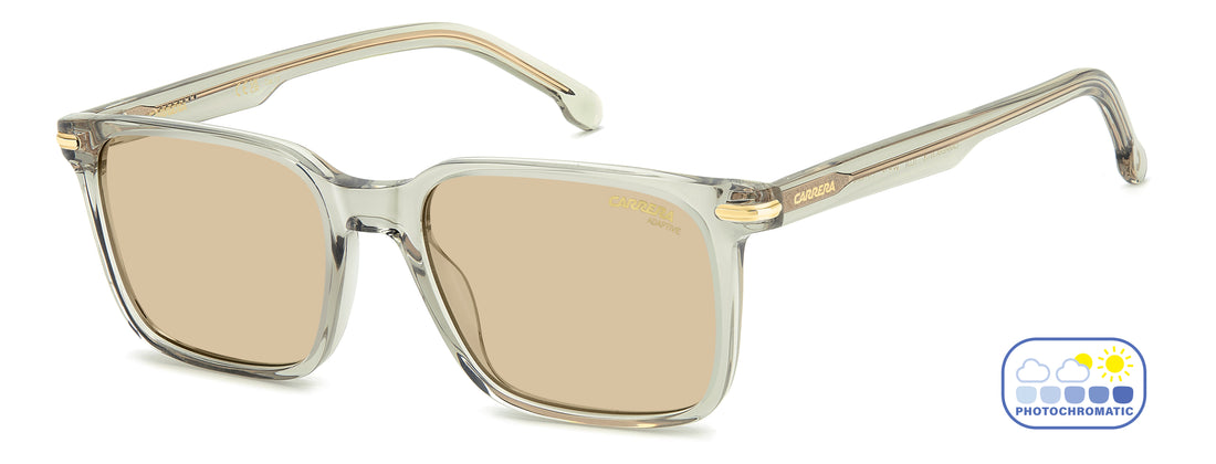 Solbriller carrera 391/s 1ed ii verde rectangular masculino størrelse 53mm - Hovedvisning