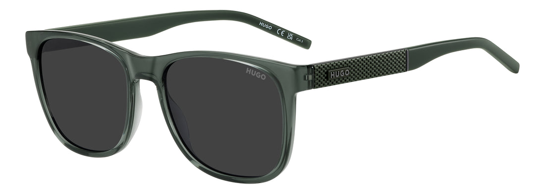 Sunglasses hugo hg 1417/s 1ed ir verde rectangular masculino size 56mm - Main view