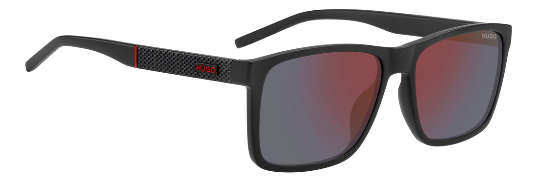 Sunglasses hugo hg 1418/g/s 807 ao negro rectangular masculino size 58mm - Detailed view