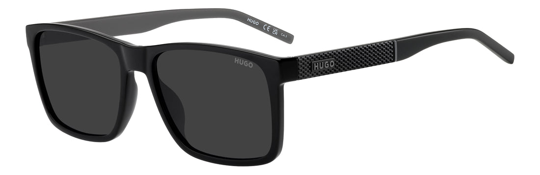 Sunglasses hugo hg 1418/g/s 807 ir negro rectangular masculino size 58mm - Main view