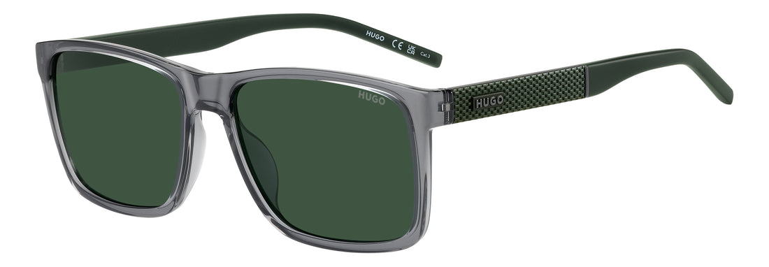 Sunglasses hugo hg 1418/g/s kb7 qt gris rectangular masculino size 58mm - Main view