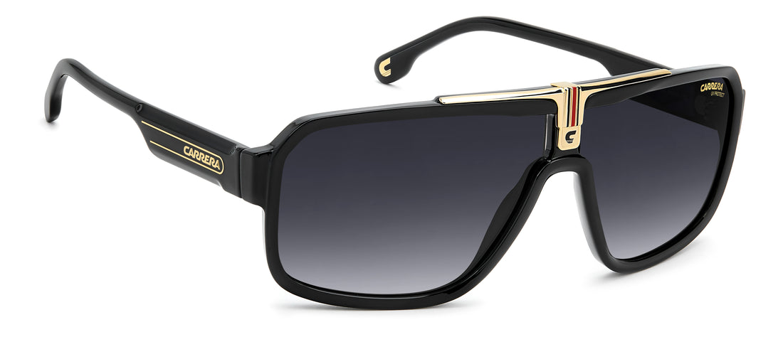 Solbriller carrera 1091/s 807 9o negro rectangular masculino størrelse 65mm - Detaljeret visning